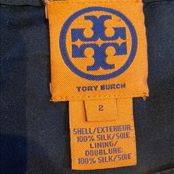 Tory Burch black silk gold sequins shift dress 2 - Picture 7 of 8